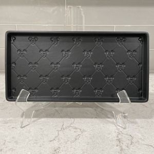 MICKEY MOUSE 12x6” Bathroom Tray Holder Organizer Plate Black Ceramic Embossed
